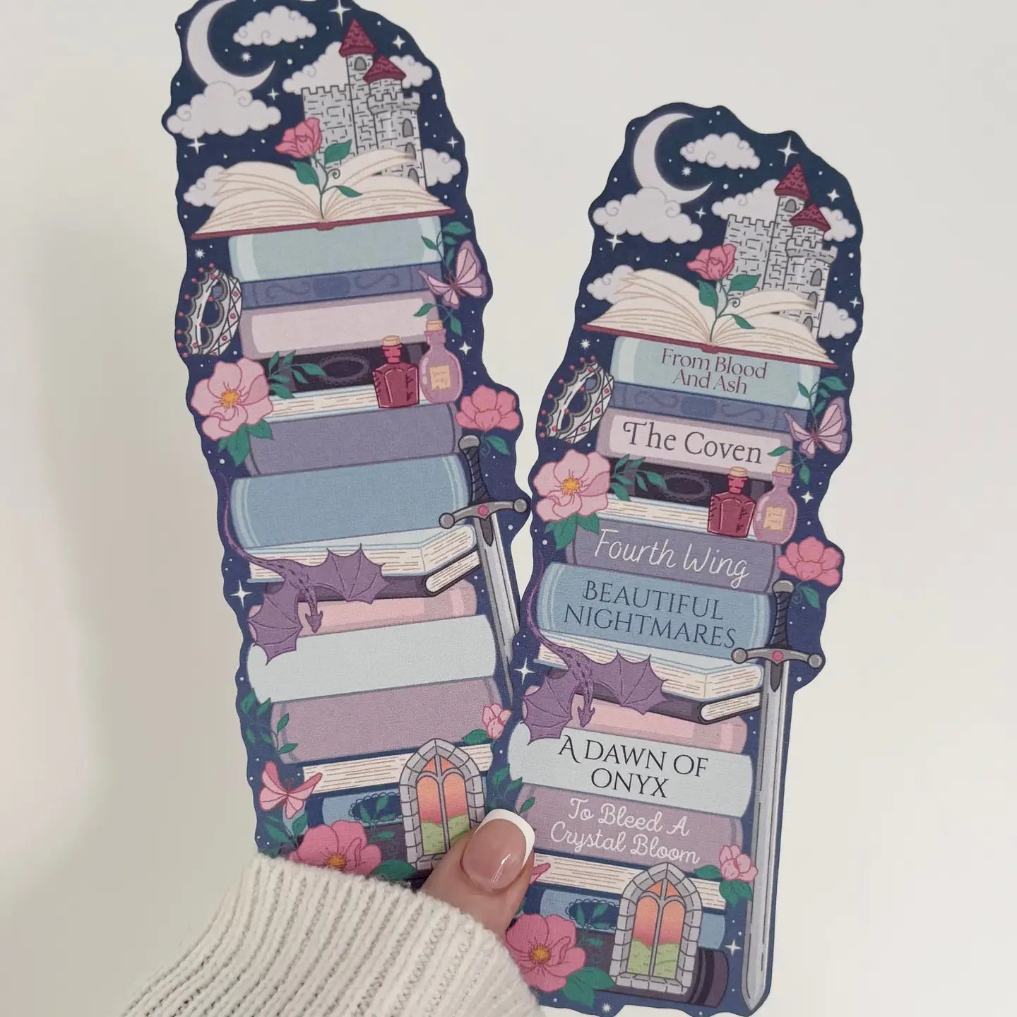 Custom Fantasy Bookstack Bookmark: Add Your Favourite Book Titles Yourself