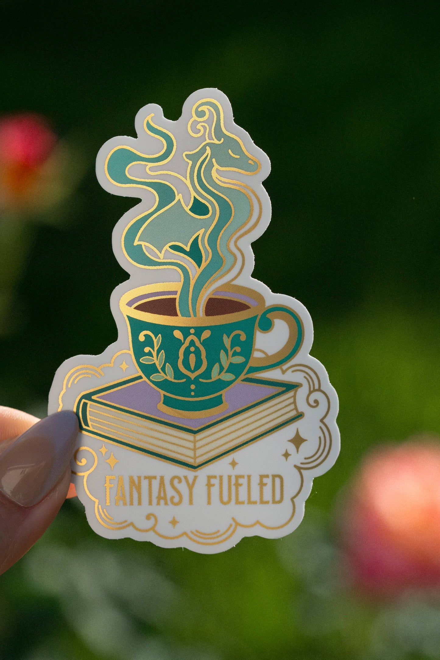 Fantasy Fueled Vinyl Sticker- Bookish Kindle Sticker