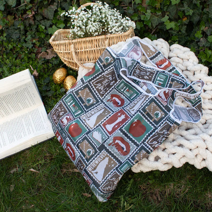 Forks Wa Stamps | Reusable Bookish Foldable Grocery Tote Bag