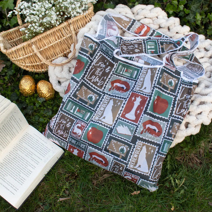 Forks Wa Stamps | Reusable Bookish Foldable Grocery Tote Bag