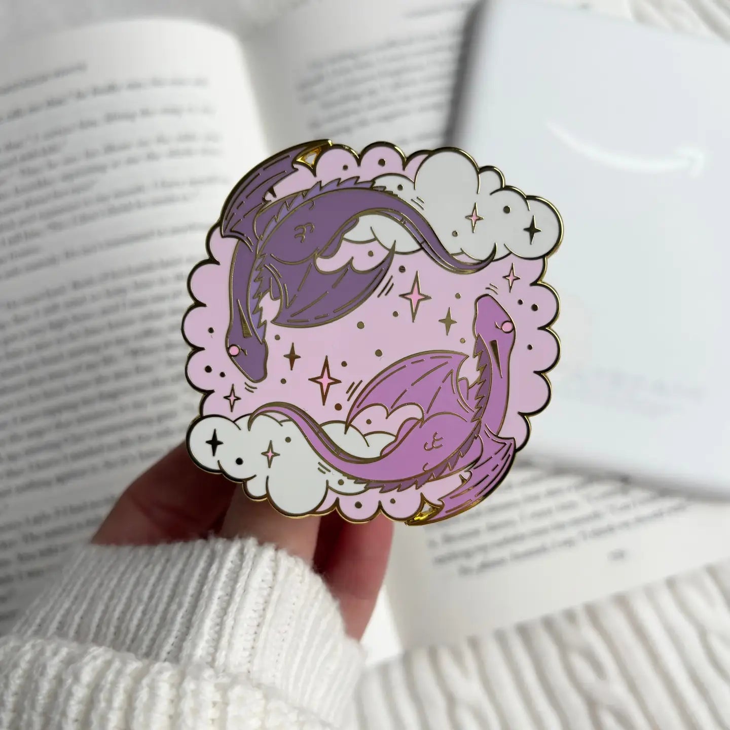 Pink Dragon E-Reader Kindle Grip