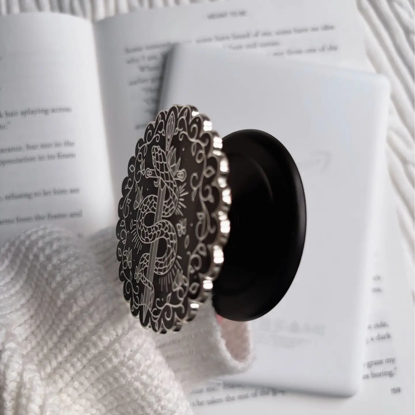 Silver Serpent E-Reader Grip