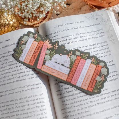 Cozy Fantasy Bookshelf Die-Cut Bookmark