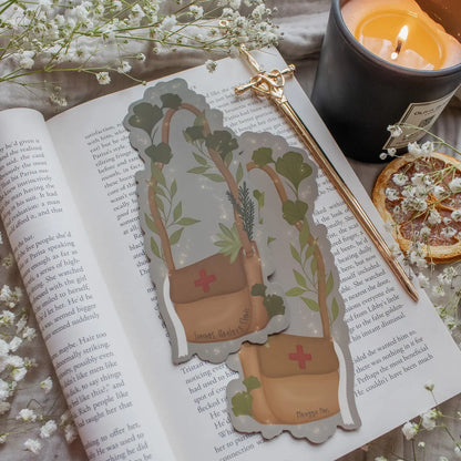 Diem's Lumnos Healers Satchel Die-Cut Bookmark | Everflame