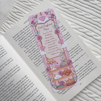 A Book Boyfriend Menu Bookmark