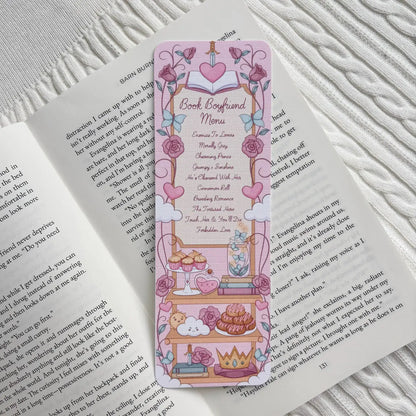 A Book Boyfriend Menu Bookmark