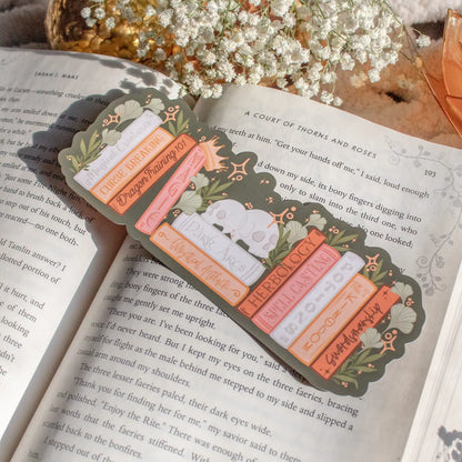 Cozy Fantasy Bookshelf Die-Cut Bookmark