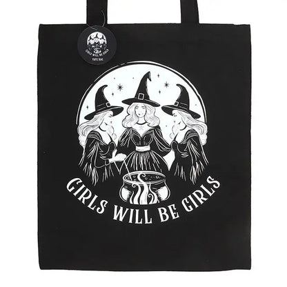Girls Will Be Girls Witchy Polycotton Tote Bag