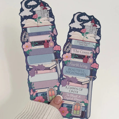 Custom Fantasy Bookstack Bookmark: Add Your Favourite Book Titles Yourself