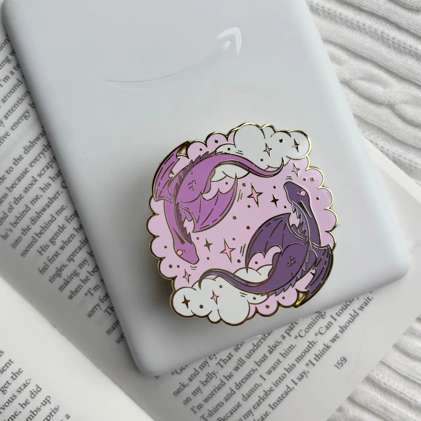 Pink Dragon E-Reader Kindle Grip