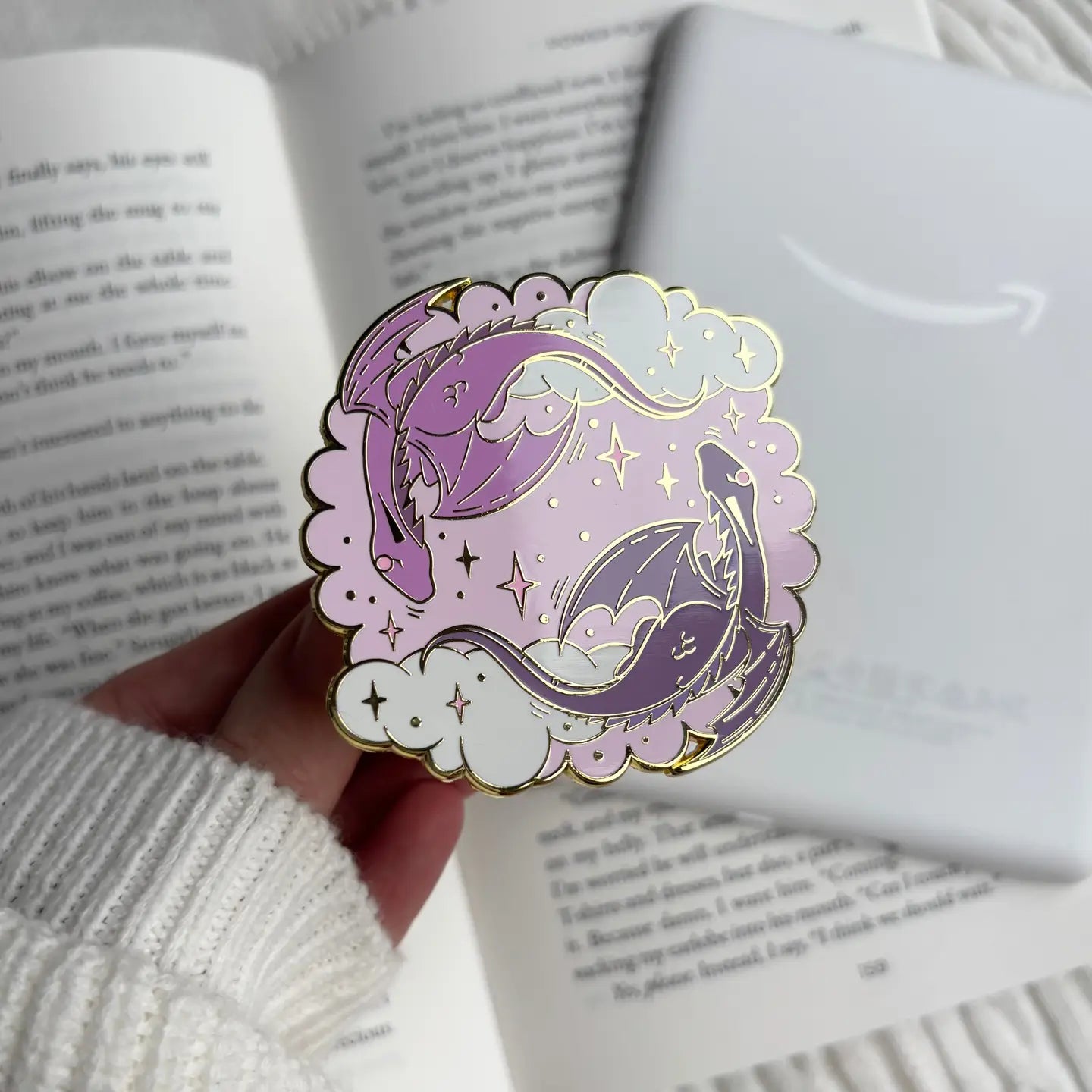 Pink Dragon E-Reader Kindle Grip