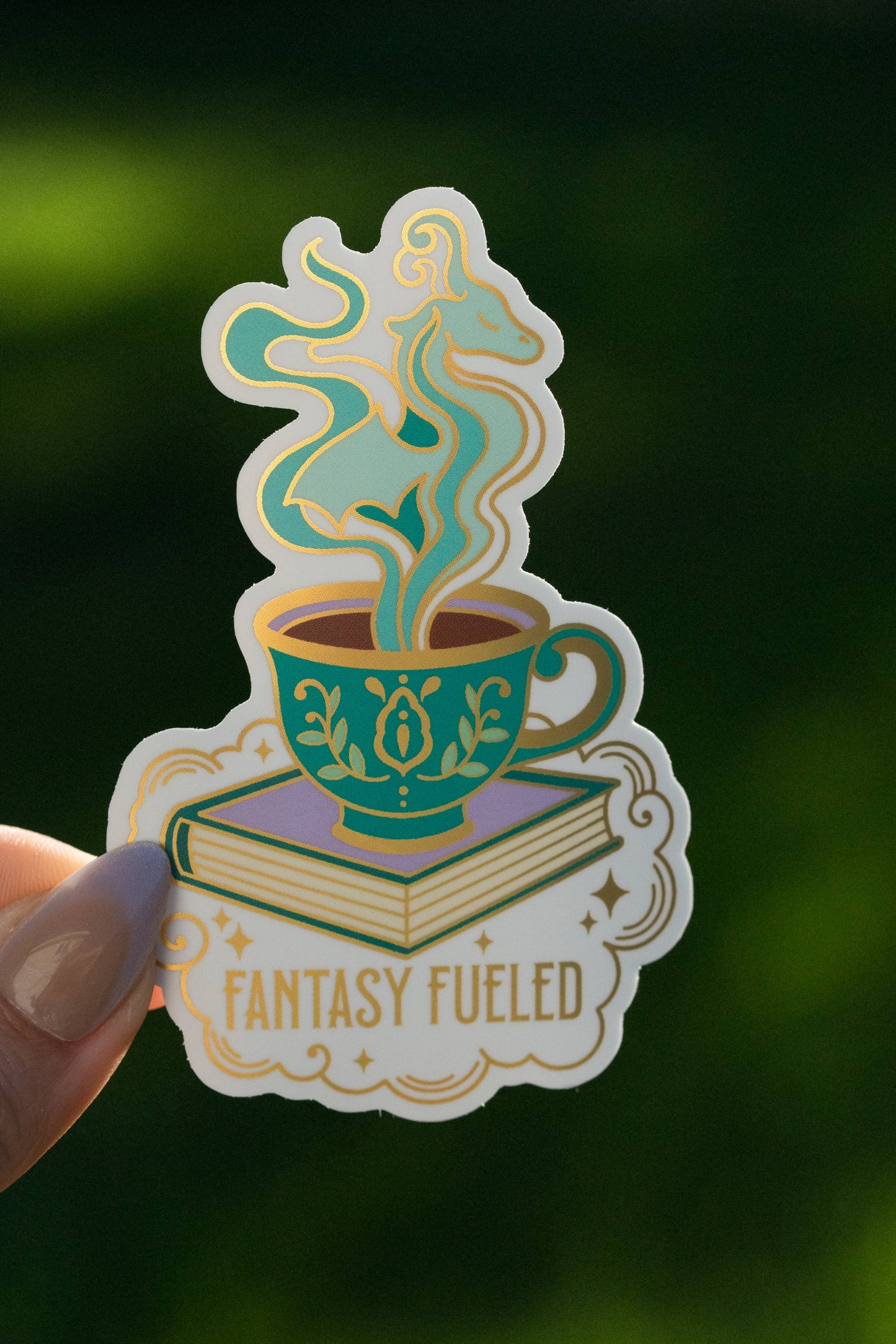 Fantasy Fueled Vinyl Sticker- Bookish Kindle Sticker