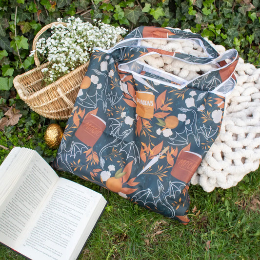 Dragons Grove | Reusable Bookish Foldable Grocery Tote Bag