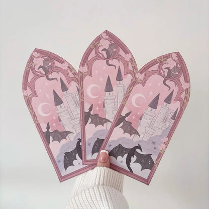 Fantasy Dragons Arched Window Bookmark