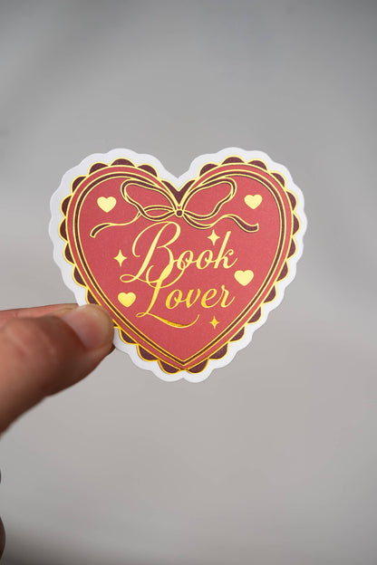 Book Lover Gold Foil Vinyl Sticker- Bookish Kindle Sticker