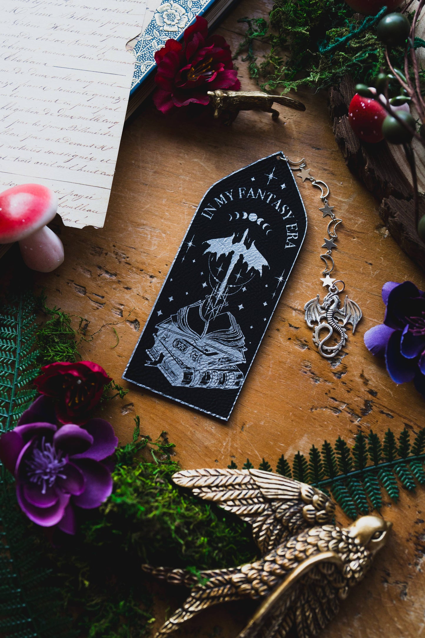 In My Fantasy Era Faux Leather Bookmark
