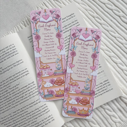 A Book Boyfriend Menu Bookmark