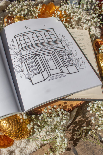 Bookish Coloring Book | 40 Coloring Pages For Adult Readers