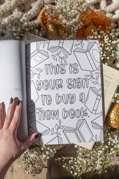 Bookish Coloring Book | 40 Coloring Pages For Adult Readers