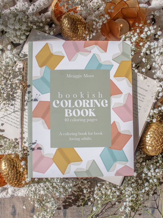 Bookish Coloring Book | 40 Coloring Pages For Adult Readers