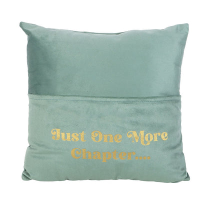 "Just One More Chapter" reading pillow
