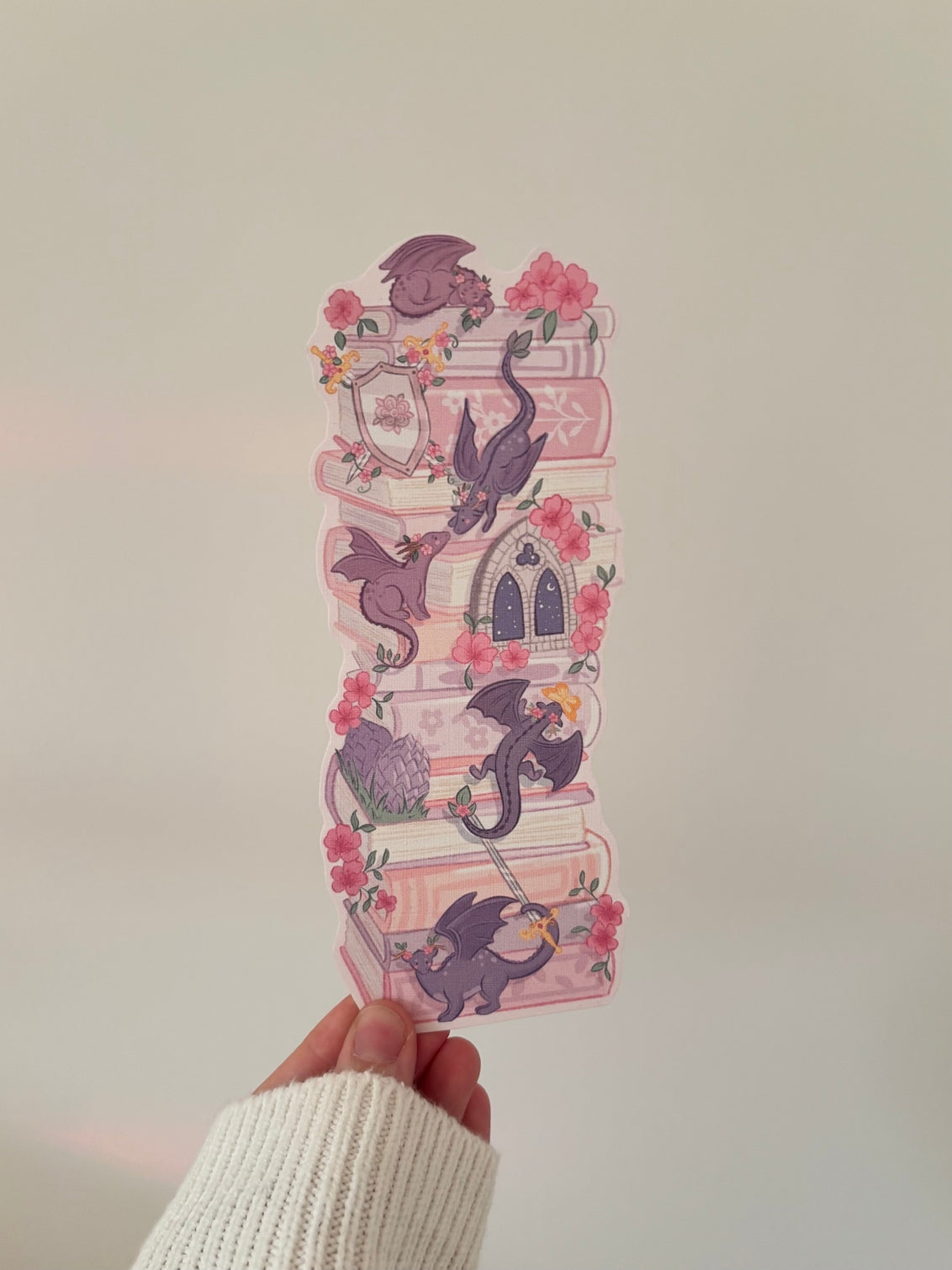 Flower Dragons Book-Stack Bookmark